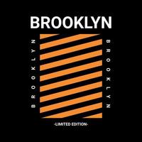 diseño de escritura de brooklyn, adecuado para serigrafía de camisetas, ropa, chaquetas y otros vector