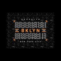 diseño de escritura de brooklyn, adecuado para serigrafía de camisetas, ropa, chaquetas y otros vector