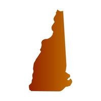 Illustrated New Hampshire map vector