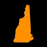 mapa ilustrado de new hampshire vector