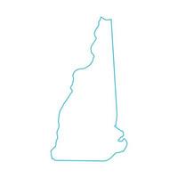 Illustrated New Hampshire map vector