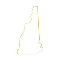 Illustrated New Hampshire map vector