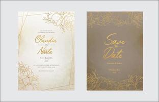 Luxury Wedding Invitation Template vector