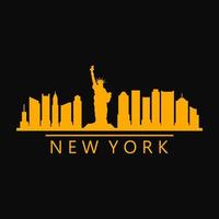 New york skyline illustrated vector