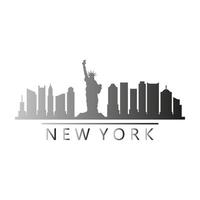 horizonte de nueva york ilustrado vector