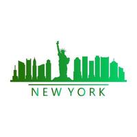 New york skyline illustrated vector