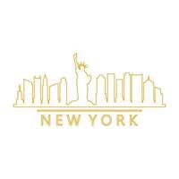 New york skyline illustrated vector