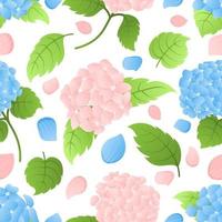 Hydrangea Seamless Pattern Background vector