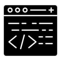 Programming Glyph Icon vector