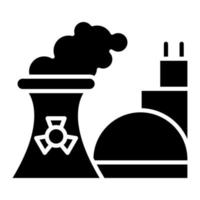Nuclear Pollution Glyph Icon vector