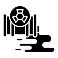 Chemical Spill Glyph Icon vector