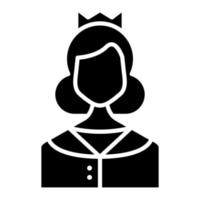 Princess Glyph Icon vector