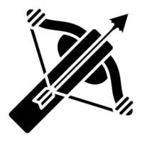 Crossbow Glyph Icon vector