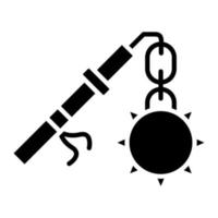 Flail Glyph Icon vector