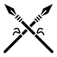 Lance Glyph Icon vector