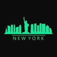 New york skyline illustrated vector