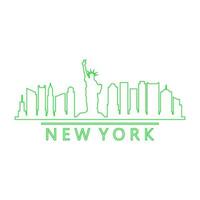 New york skyline illustrated vector