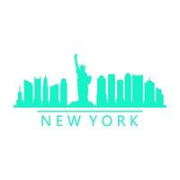 New york skyline illustrated vector