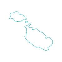 Malta map illustrated vector