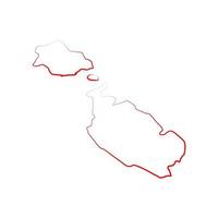 mapa de malta ilustrado vector