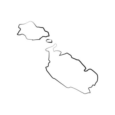 Malta map illustrated