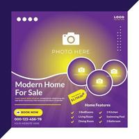 Modern home for sale social media post