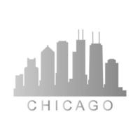 Chicago skyline illustrated vector