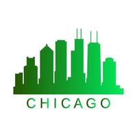 Chicago skyline illustrated vector