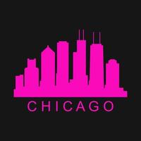 Chicago skyline illustrated vector