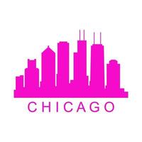 Chicago skyline illustrated vector