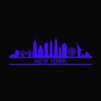 New york skyline illustrated vector