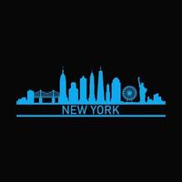 New york skyline illustrated vector