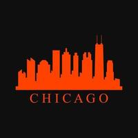 Chicago skyline illustrated vector