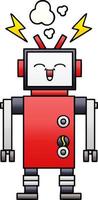 gradient shaded cartoon robot vector