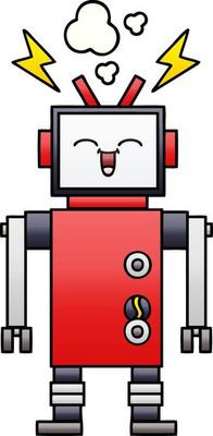 gradient shaded cartoon robot