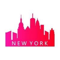 New york skyline illustrated vector