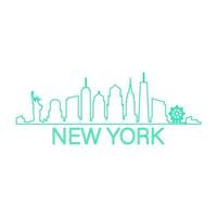 New york skyline illustrated vector