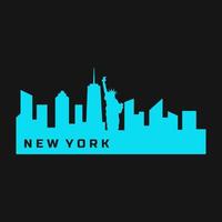 New york skyline illustrated vector