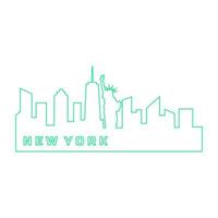 horizonte de nueva york ilustrado vector