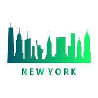 New york skyline illustrated vector