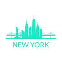 New york skyline illustrated vector