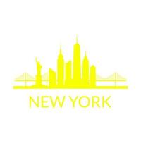 horizonte de nueva york ilustrado vector