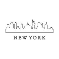 New york skyline illustrated vector