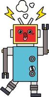 cute cartoon robot malfunction vector