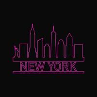 New york skyline illustrated vector