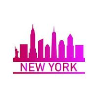 New york skyline illustrated vector