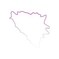 mapa ilustrado de bosnia vector