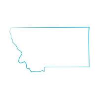 Montana map illustrated vector