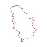 Illustrated serbia map vector