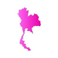 Thailand map illustrated vector
